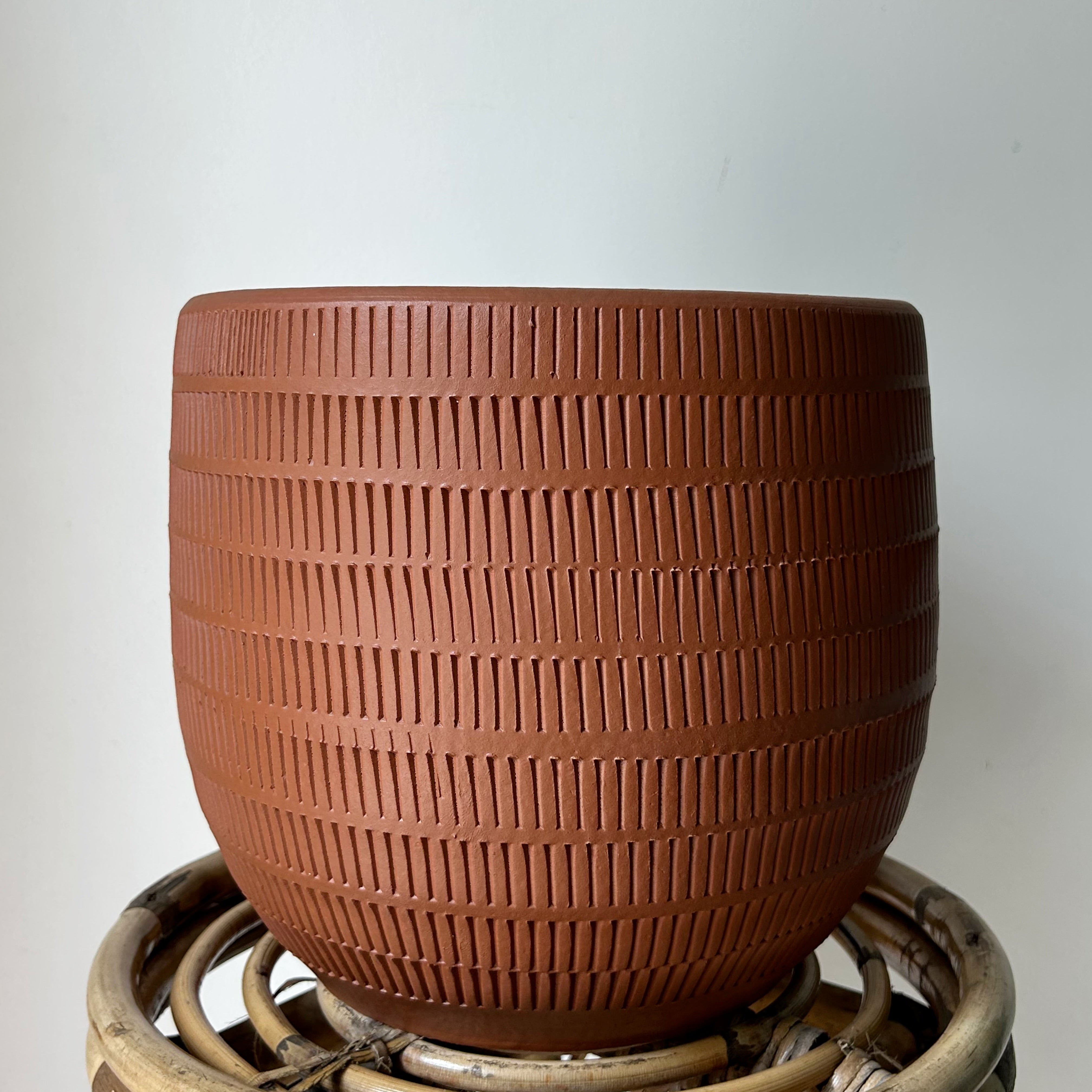 Decorative Ceramic (9”x9”) Terra Cotta Orange