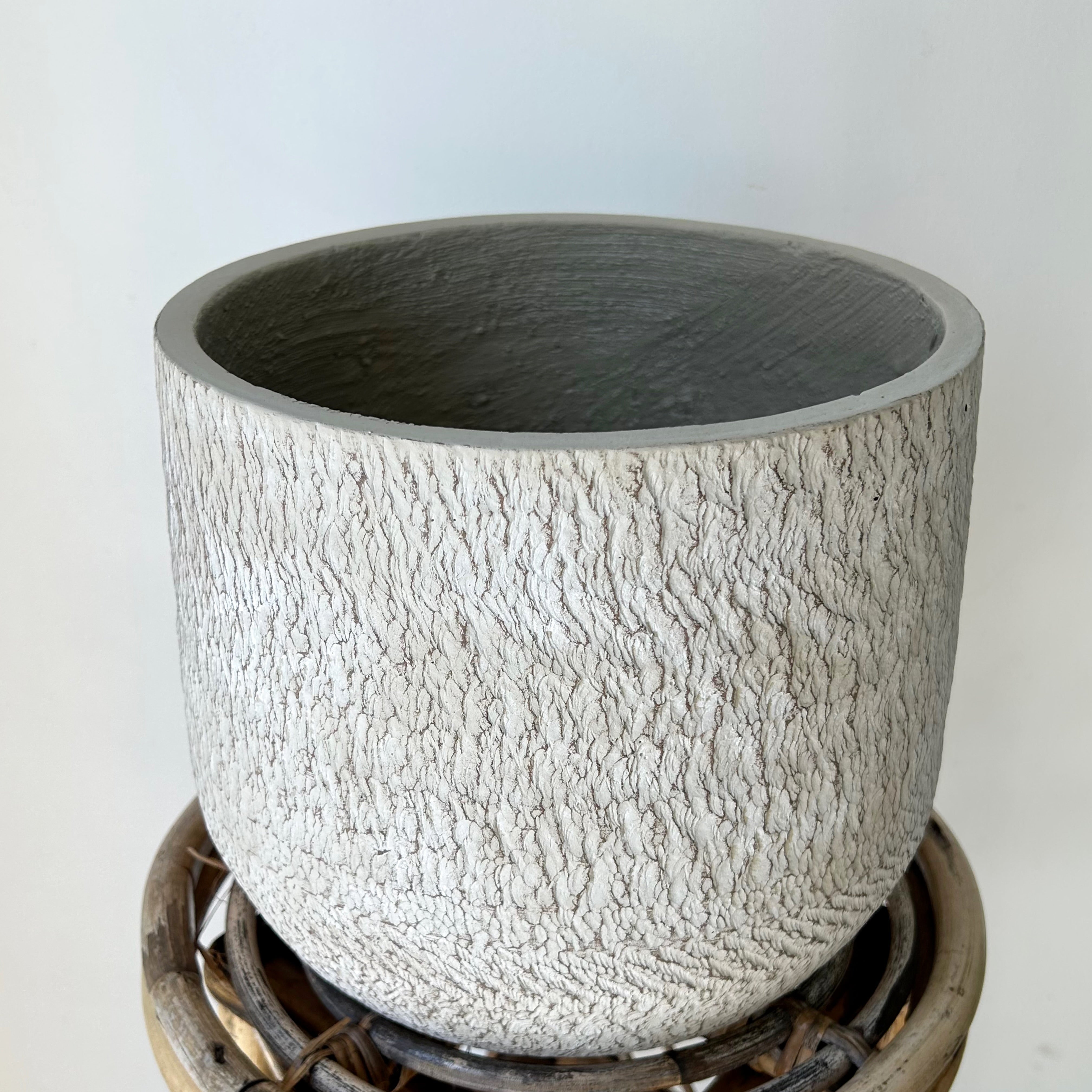 BROOKLYN LARGE Decorative Cement Pot (available in two sizes).