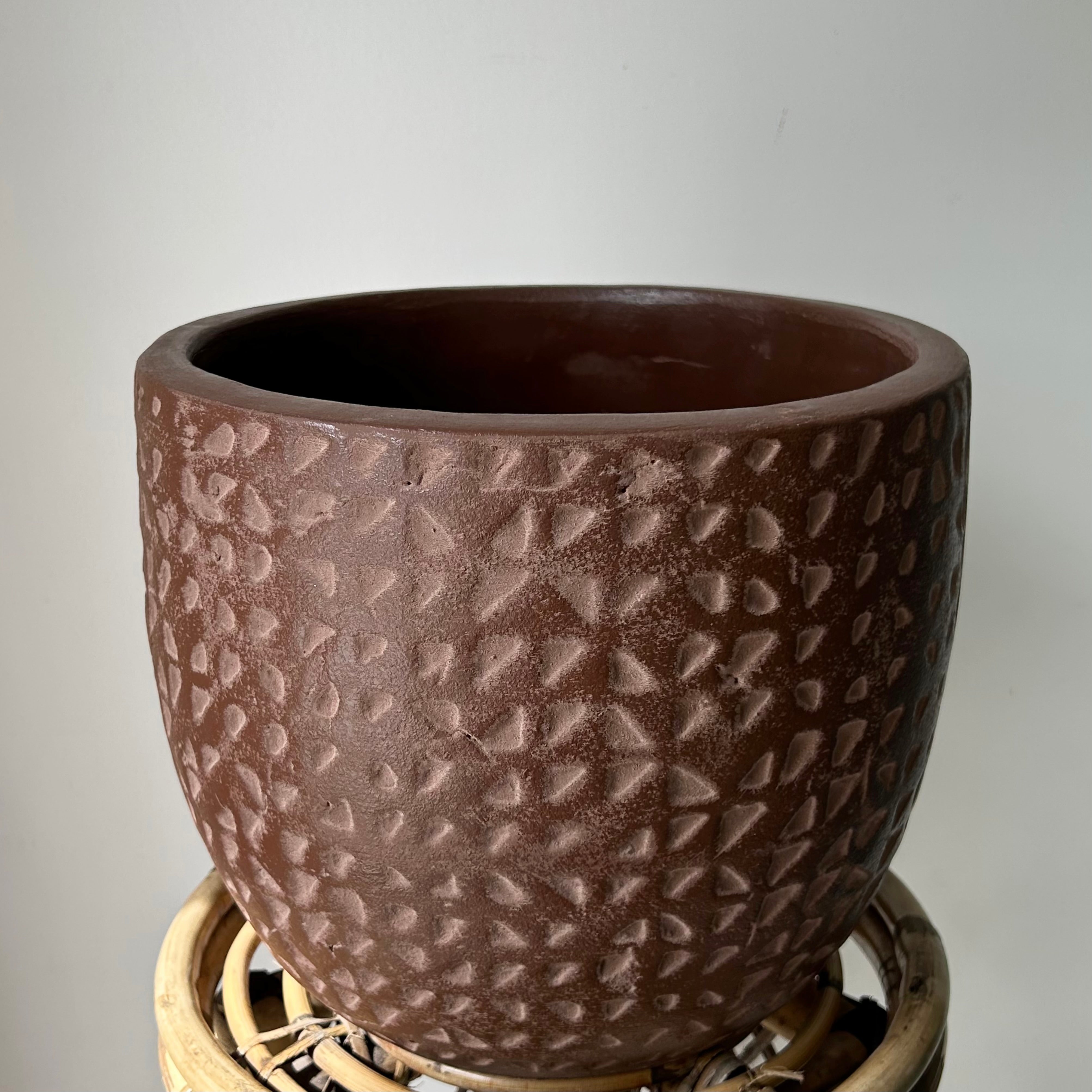 AMELIA Planter GARNET RED (9.5”x9.5”)