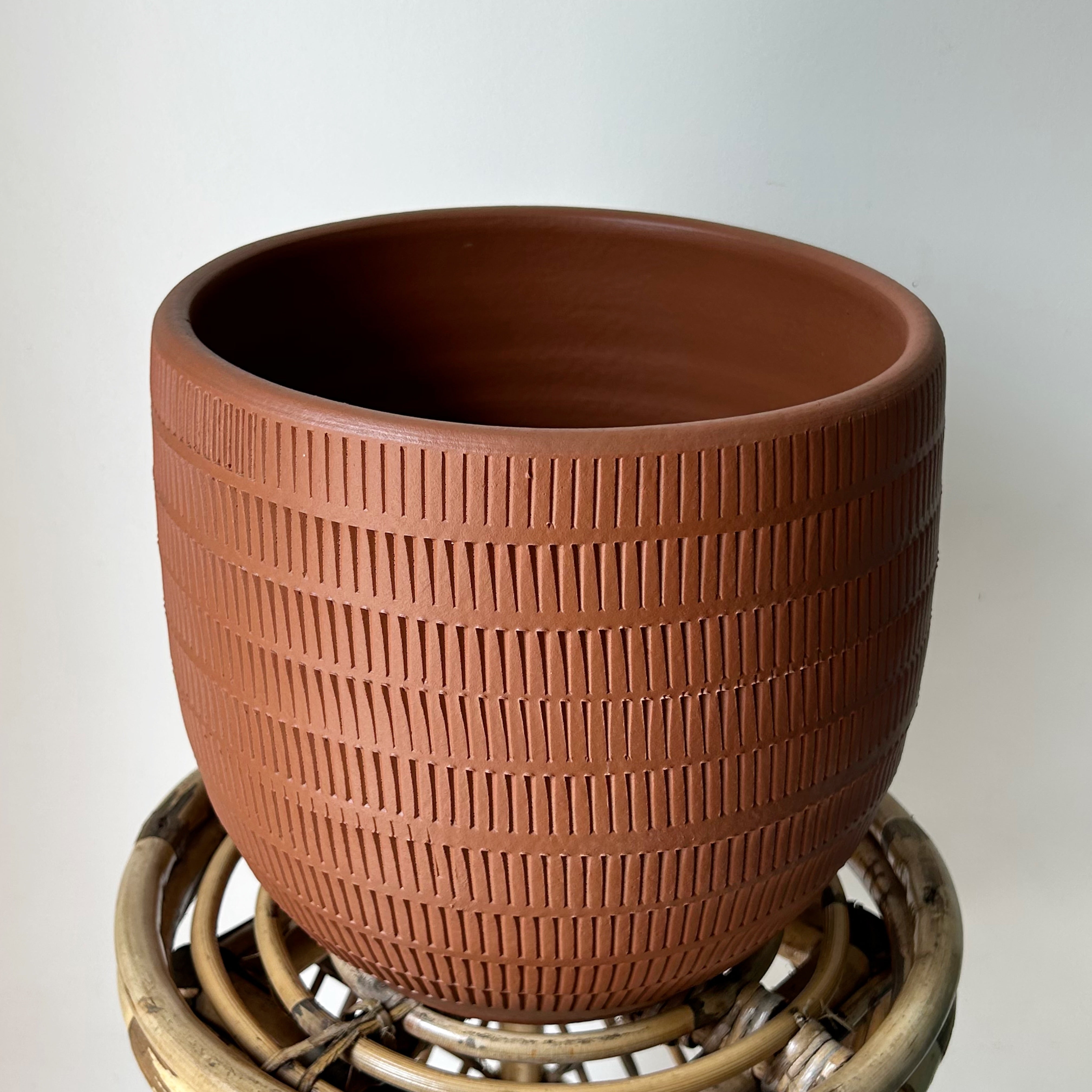 Decorative Ceramic (9”x9”) Terra Cotta Orange