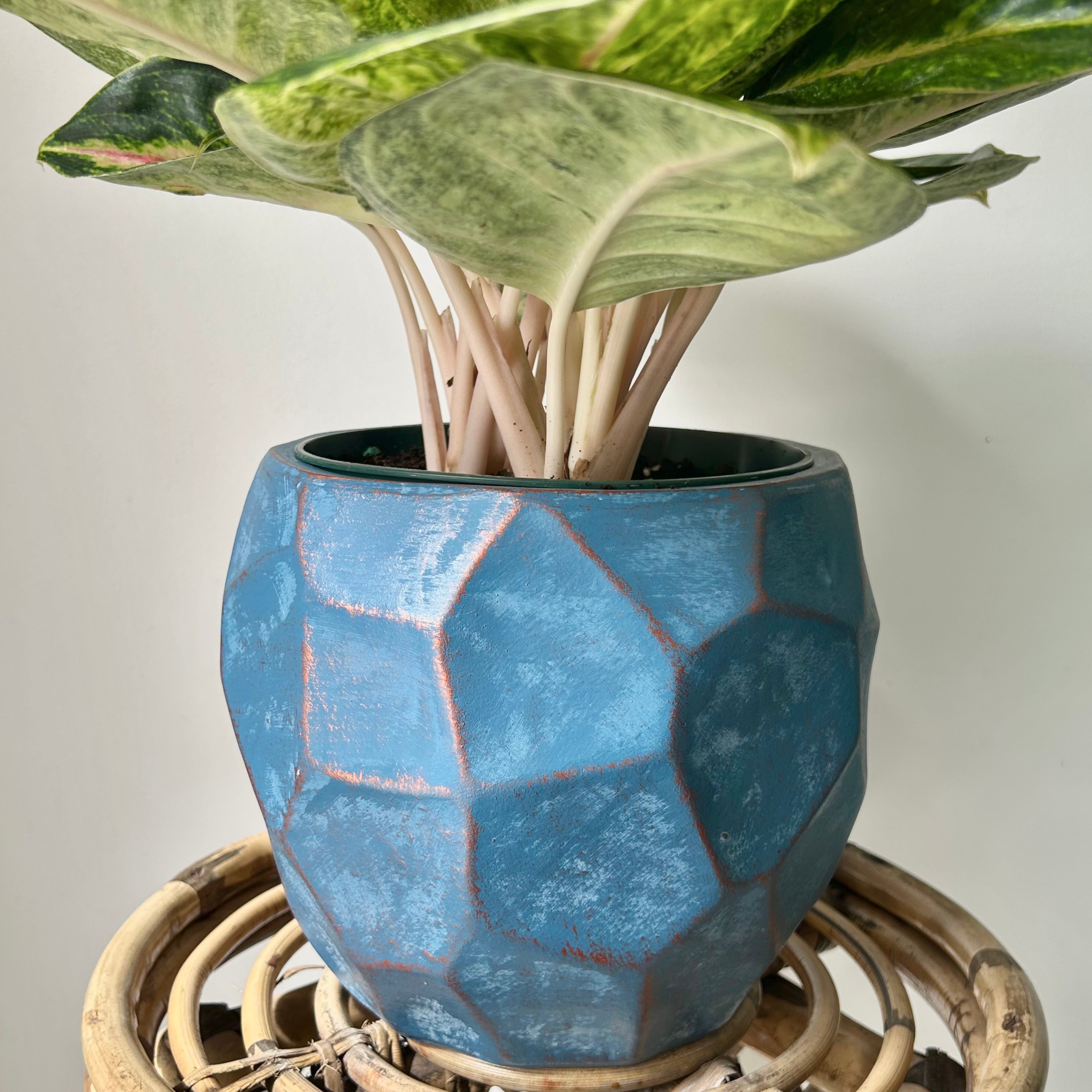 ARIES BLUE Modern Geometric Planter (8”x10”)
