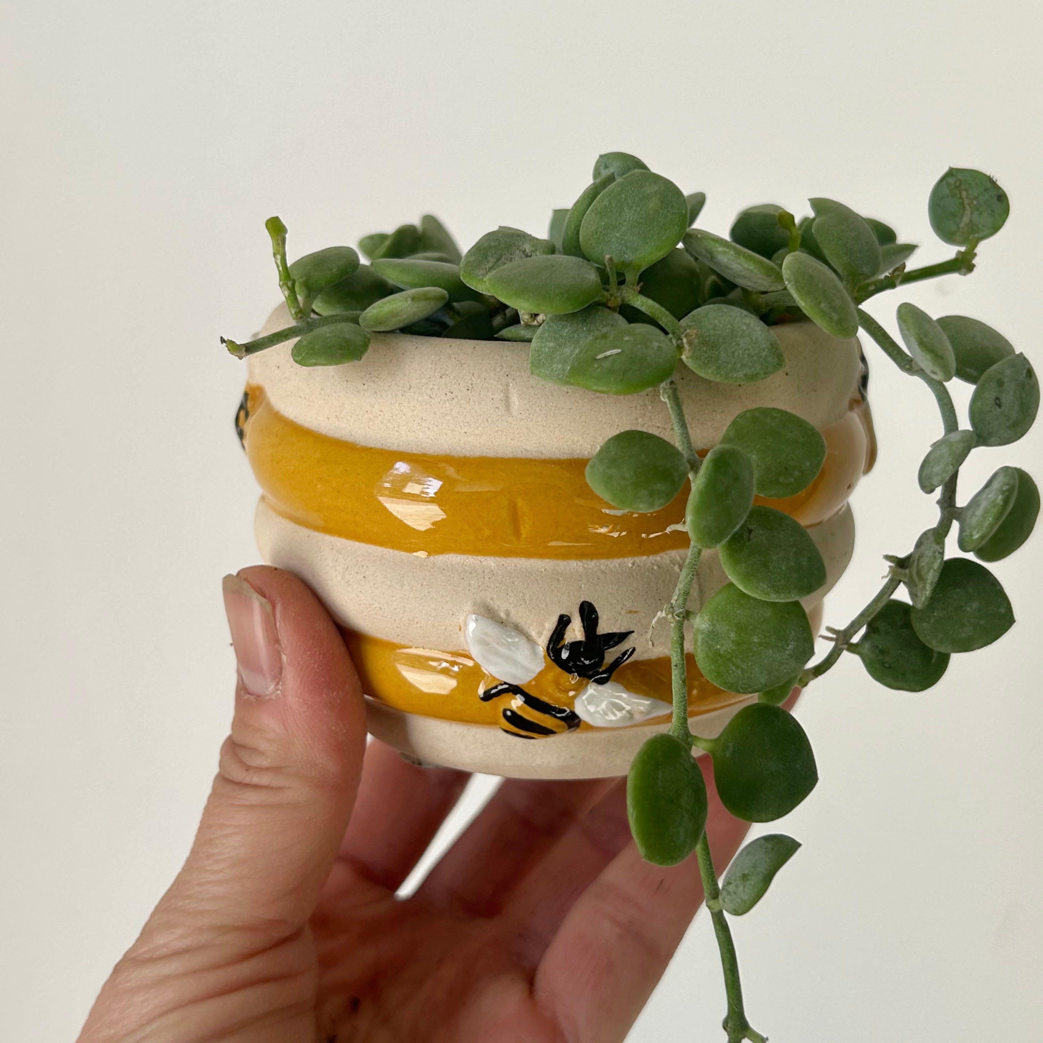 Beehive Decorative Pot (3”x2.5”)