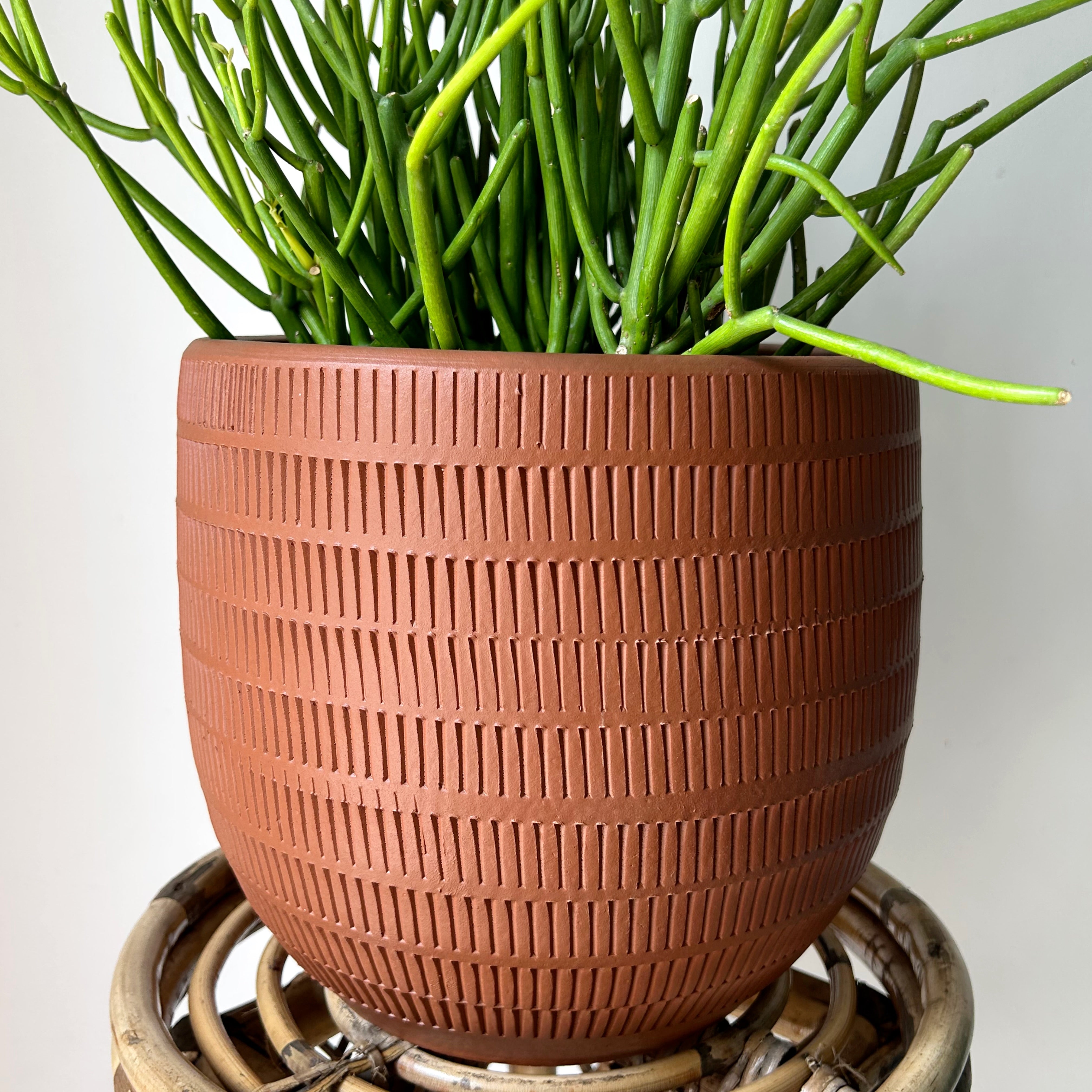 Decorative Ceramic (9”x9”) Terra Cotta Orange